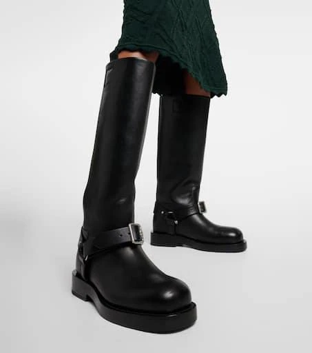 Burberry Saddle leather knee-high boots 4