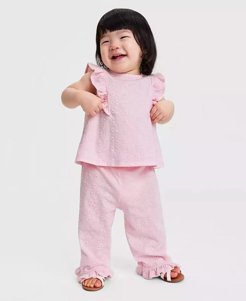 First Impressions Baby Girls' Embroidered Eyelet Top and Pants Set, Macy's Exclusive