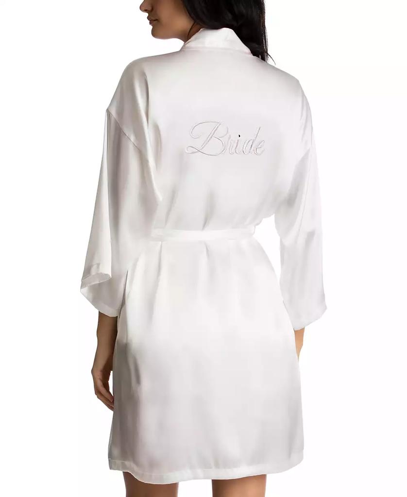 Linea Donatella Bride Satin Wrap Robe, Cami & Tap Shorts Set