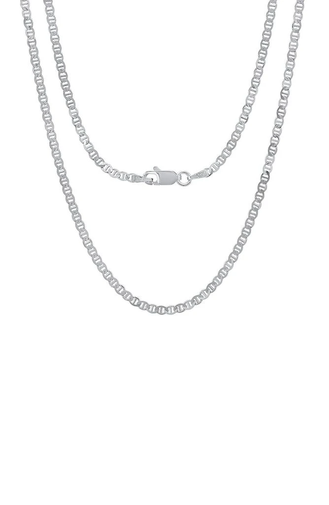 HMY JEWELRY Sterling Silver Mariner Chain Necklace