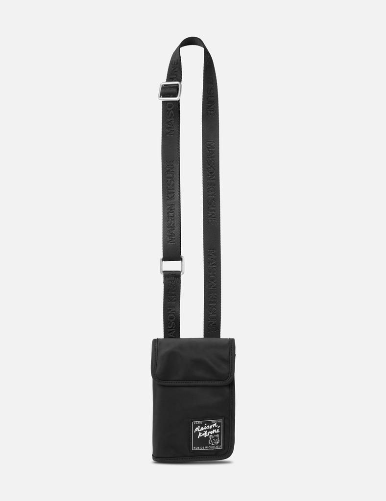 MAISON KITSUNE｜CROSSBAGS (THE TRAVELER NECK POUCH (MM05 Maison Kitsune Blue 'The Traveller' Neck Pouch - Crossbody