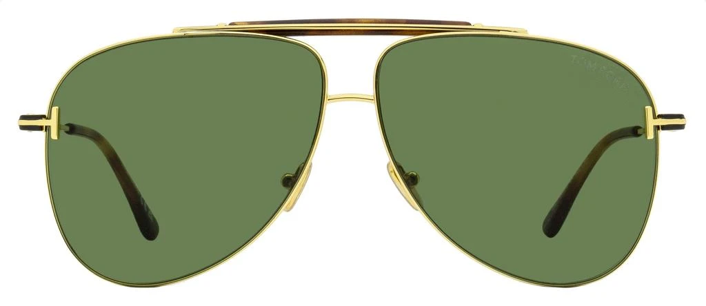 Tom Ford Tom Ford Men's Brady Pilot Sunglasses TF1018 30N Yellow Gold 60mm 2