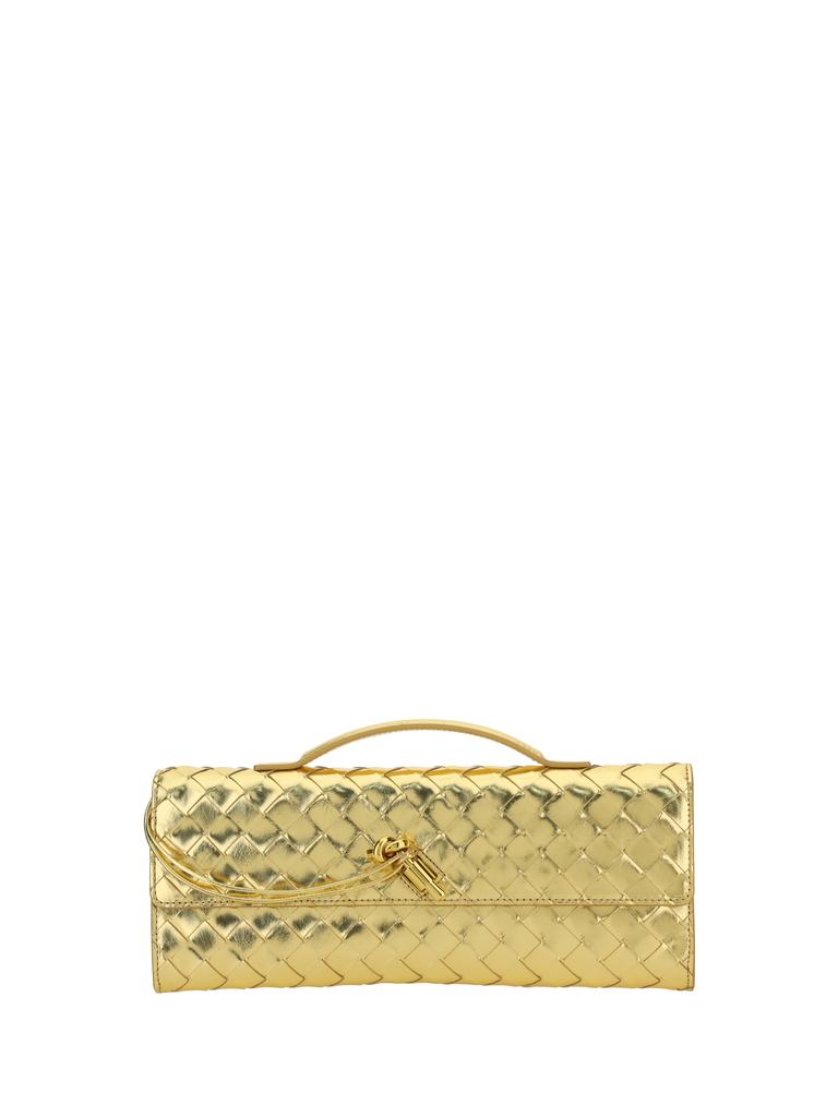 Bottega Veneta Andiamo metallic Clutch Bag