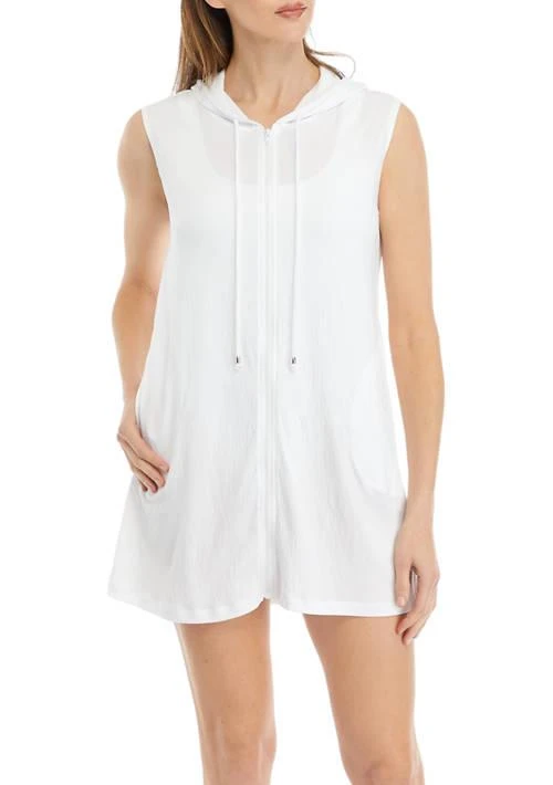 J Valdi Valdi Hooded Swim Cover Up Dress 1