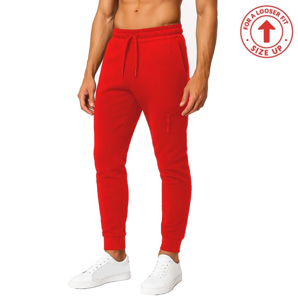 Blu Rock Men
s Slim Fit Tech Fleece Jogger Pants With Zipper Pocket 6