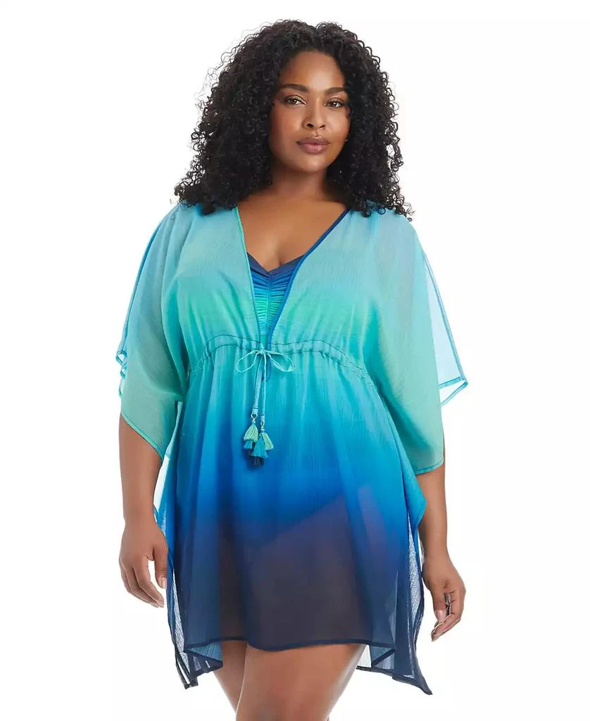 Bleu Rod Beattie Plus Size Desert Mirage V-Neck Cover-Up Swim Caftan