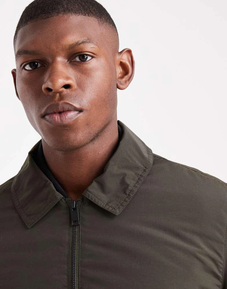 Brave Soul Brave Soul padded collared short jacket in khaki 5