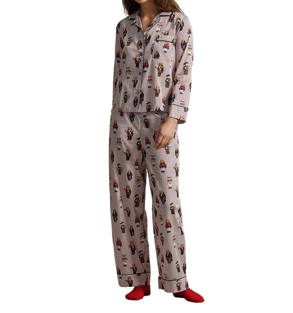 Ralph Lauren Polo Ralph Lauren - Bear Cotton Long-sleeve Pajama Set