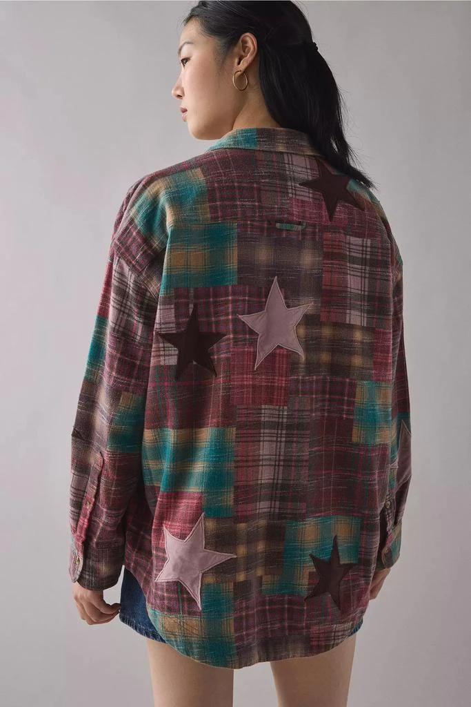 BDG BDG Dani Cowboy Patchwork Oversized Flannel Shirt 2