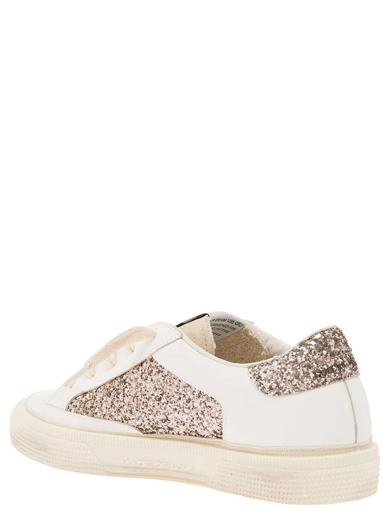 Golden Goose May Leather And Glitter Upper Suede Star Glitter Heel Include Stesso Codice Gyf 3