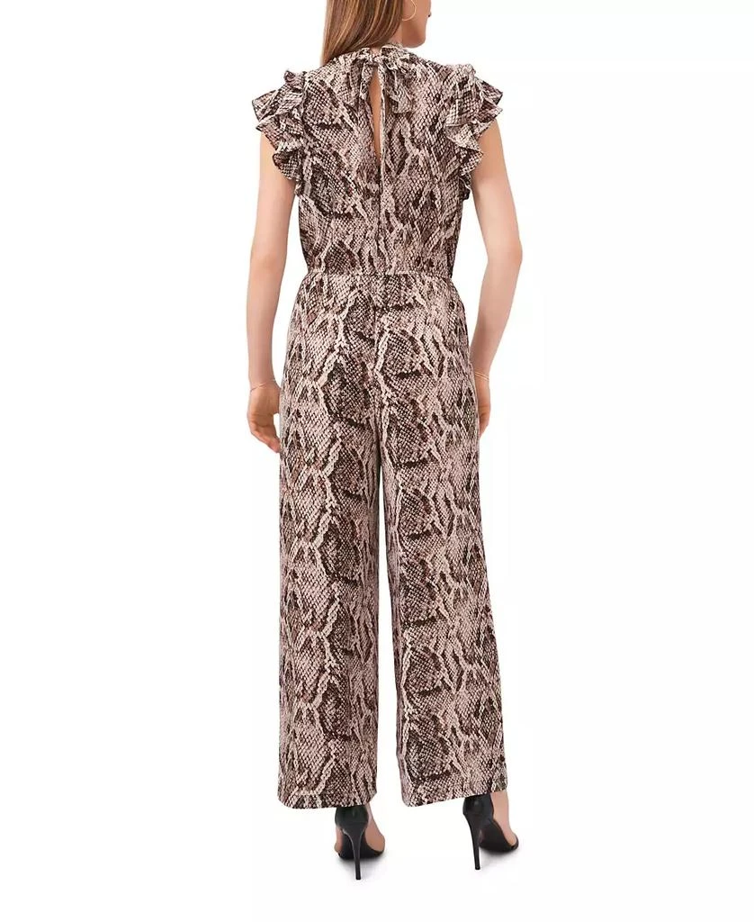 1. State Women's Flutter Sleeve Printed Mock Neck Jumpsuit 2