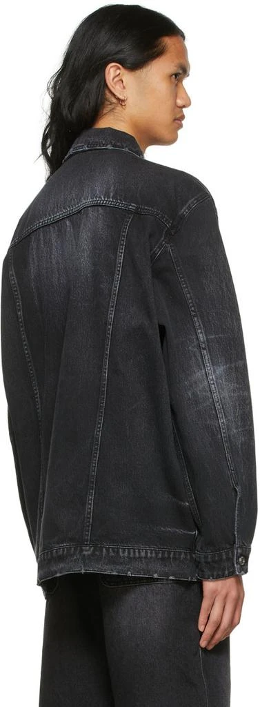 We11done Black Graphic Denim Jacket 3