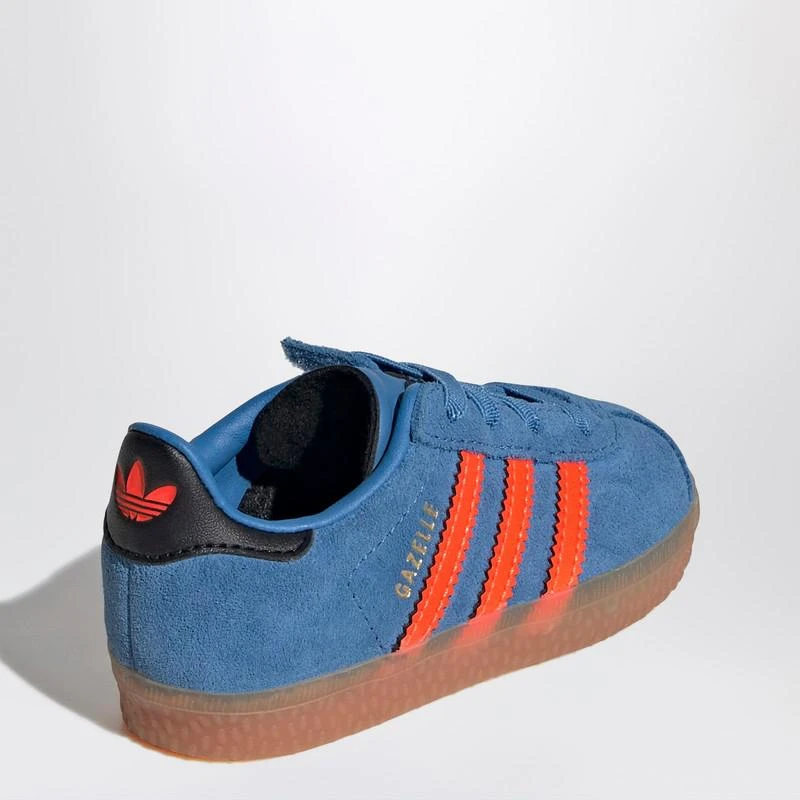 Adidas Gazelle Focus Blue/Solar Orange Sneaker with elasticated laces 4