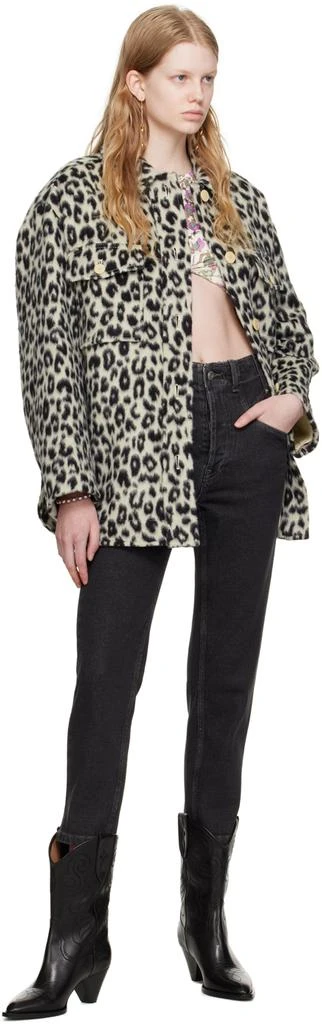 Isabel Marant Gray & Black Odelino Coat 4