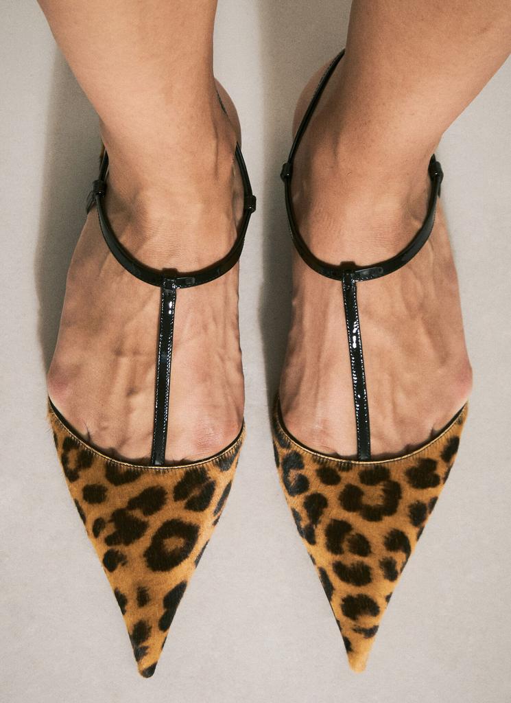 Prada Leopard Print Slingback Kitten Heels