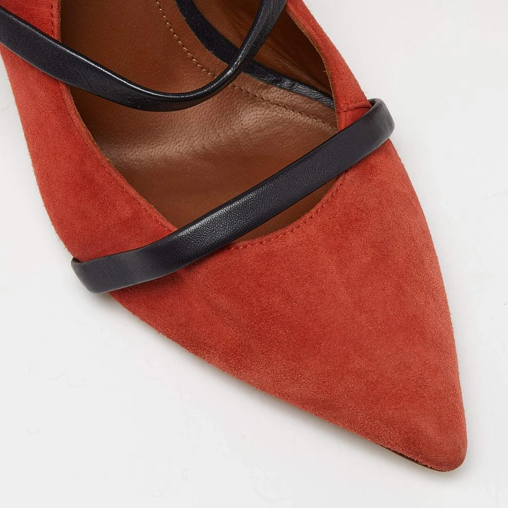 Malone Souliers Malone Souliers Brick Moire Canvas and Leather Maureen Pumps Size 38 7