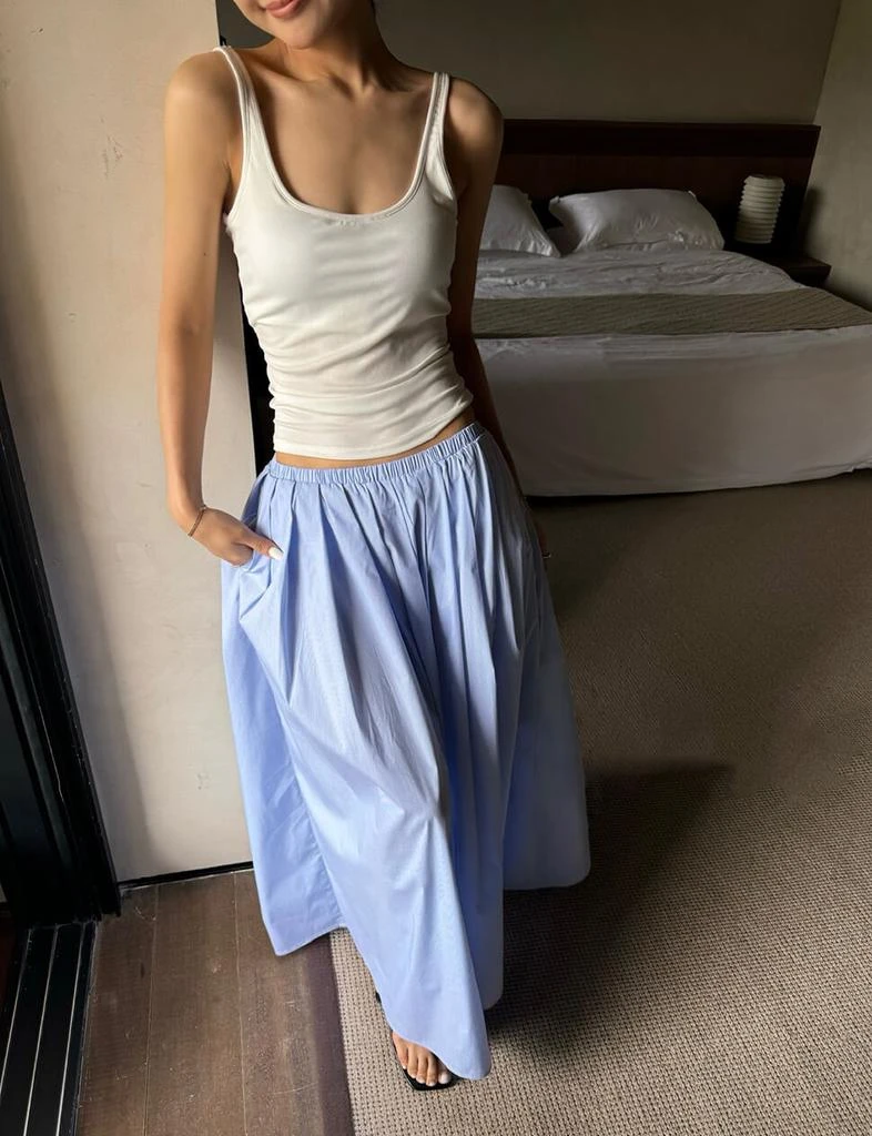Pixie Market Blue Pin-Stripe Full Skirt -PREORDER 3