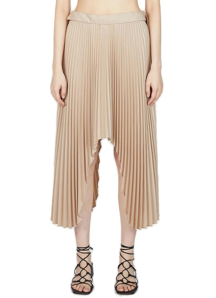 Rokh Rokh Arch Asymmetric Pleated Midi Skirt 1