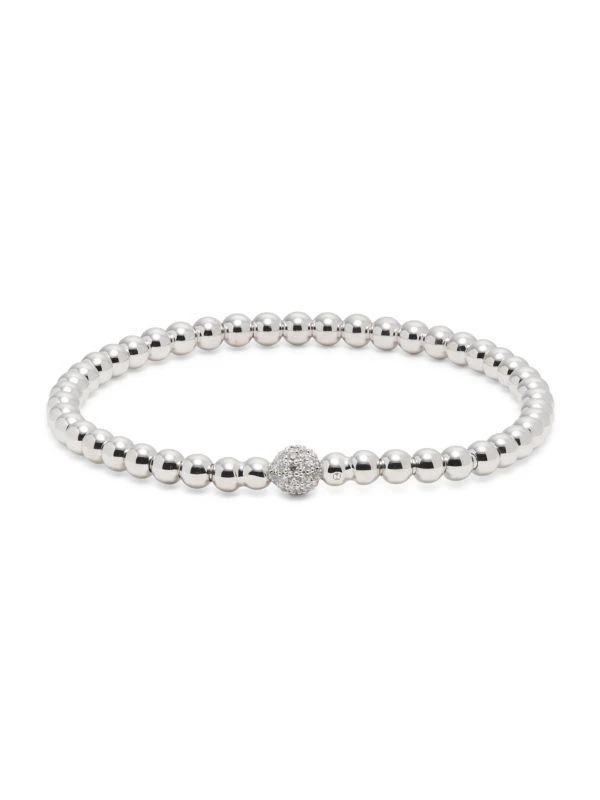 Adriana Orsini ​Rhodium-Plated Cubic Zirconia Beaded Stretch Bracelet 1