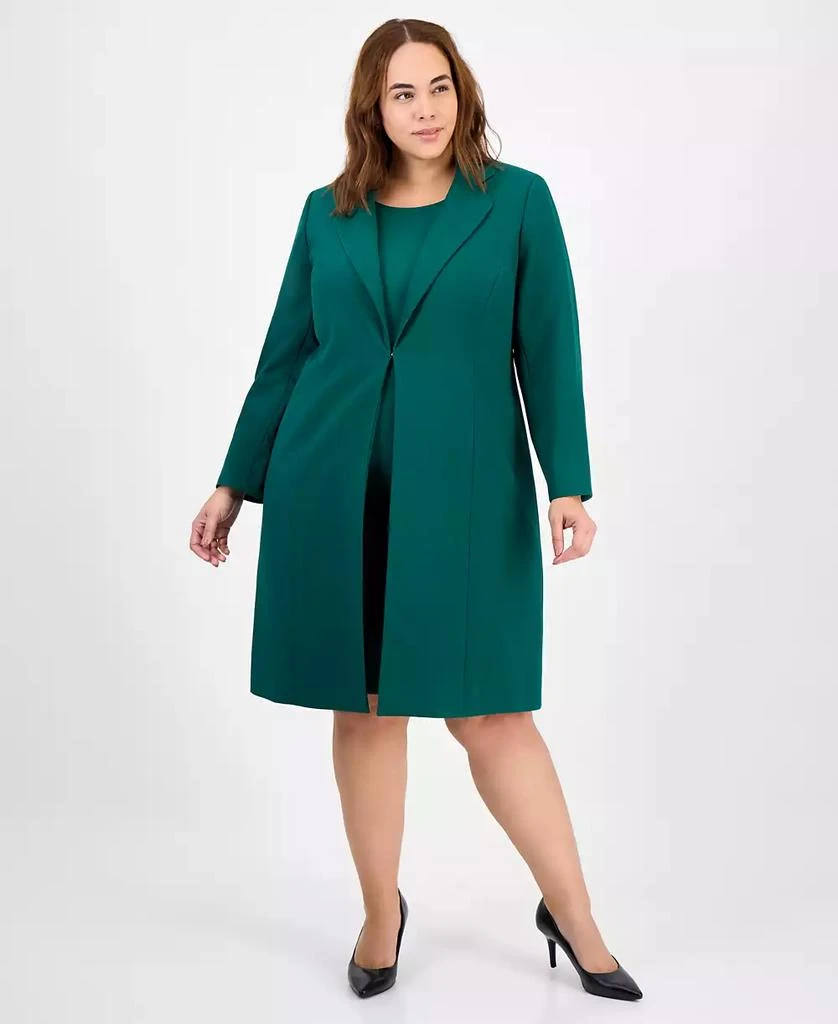 Le Suit Plus Size Sleeveless Sheath Dress Suit Set