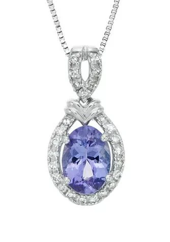 Belk
Co. Co. 1 Ct. T.w. Pear Tanzanite And 1 8 Ct. T.w. Diamond Pendant Necklace In 10K White Gold