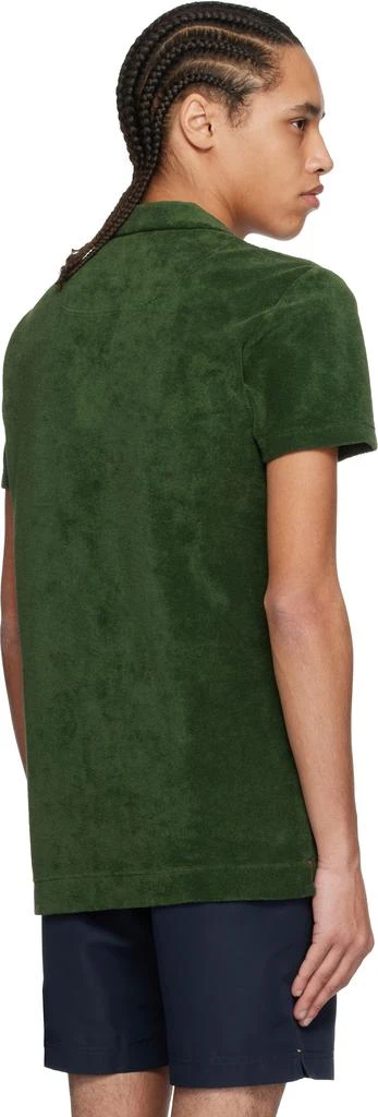 ORLEBAR BROWN Green Terry Towelling Polo 3