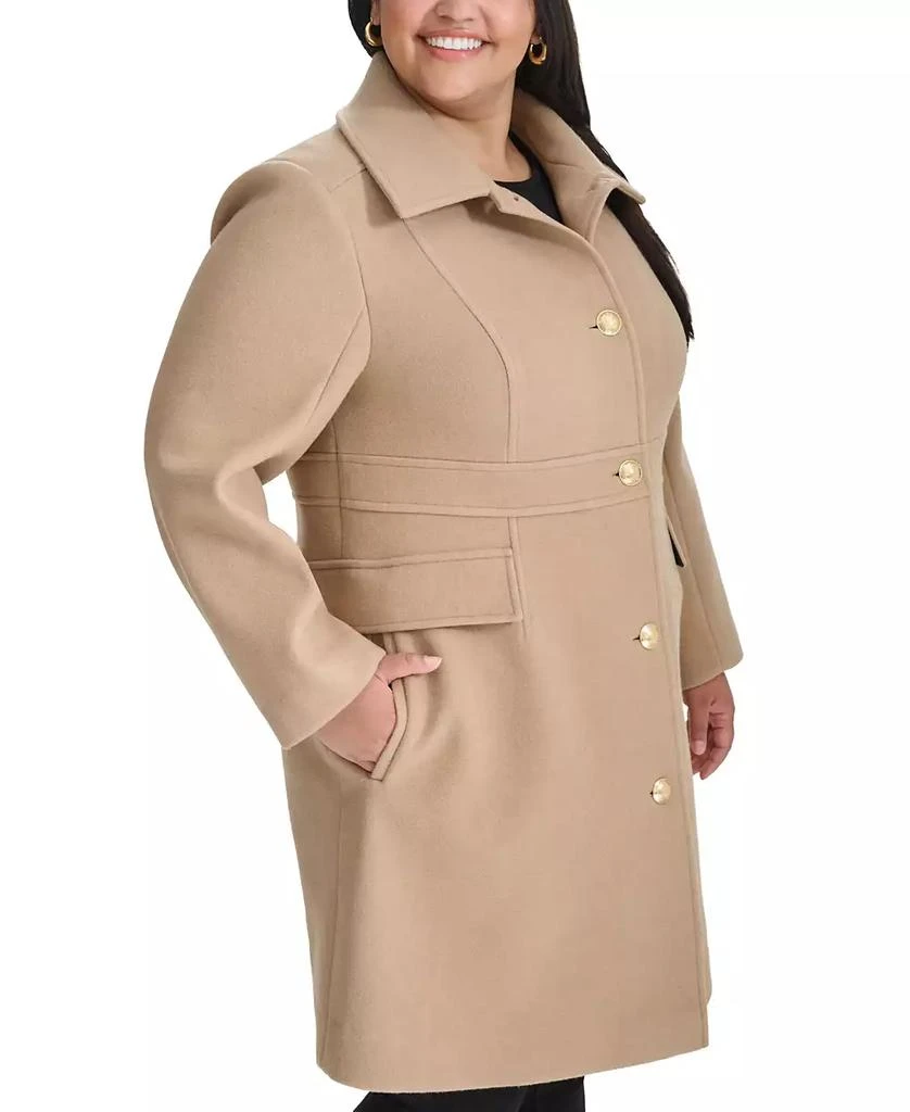 Tommy Hilfiger Plus Size Collared Button-Front Coat, Created for Macy's 3