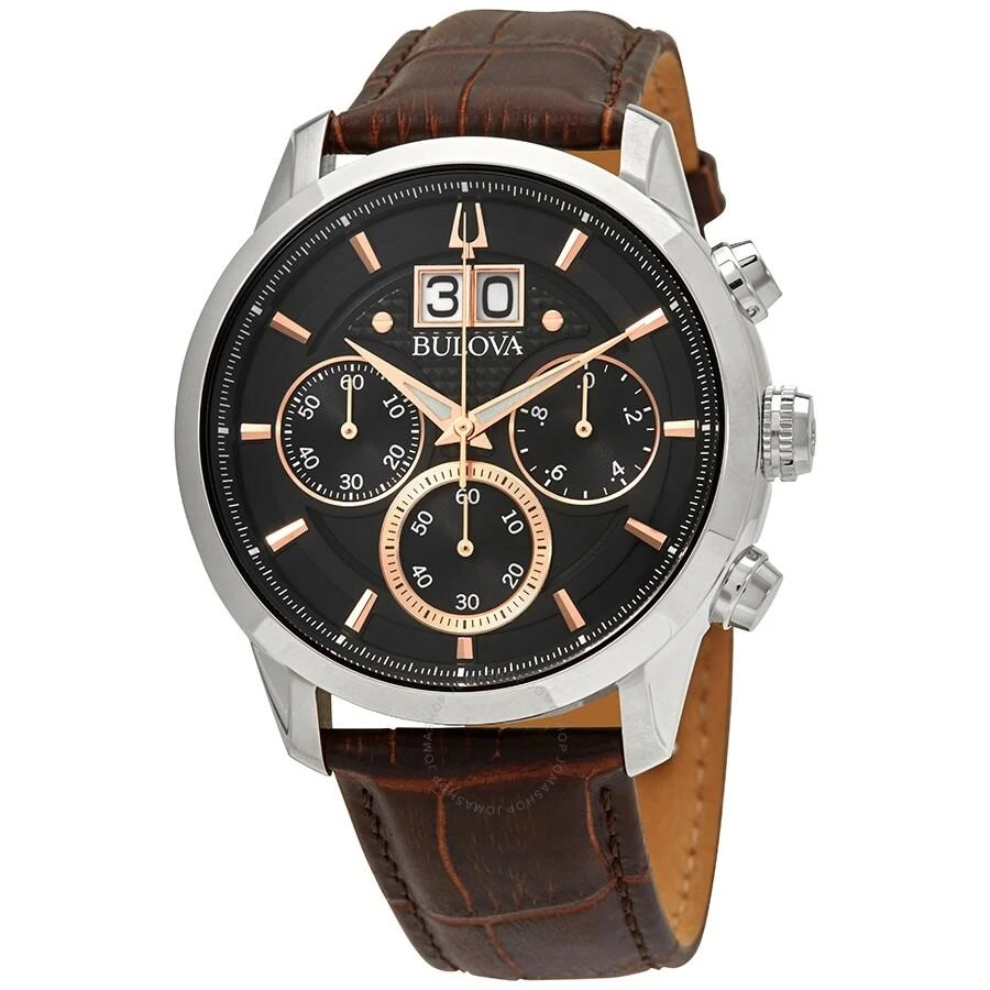 Bulova Sutton Chronograph Quartz Black Dial Men's Watch 96B311 1