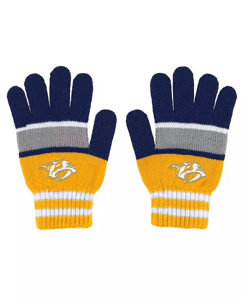 WEAR by Erin Andrews Women's Nashville Predators Stripe Glove and Scarf Set