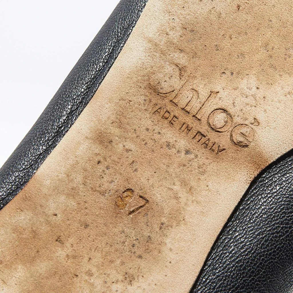 Chloé Chloe Black Leather Lauren Ballet Flats Size 37 8