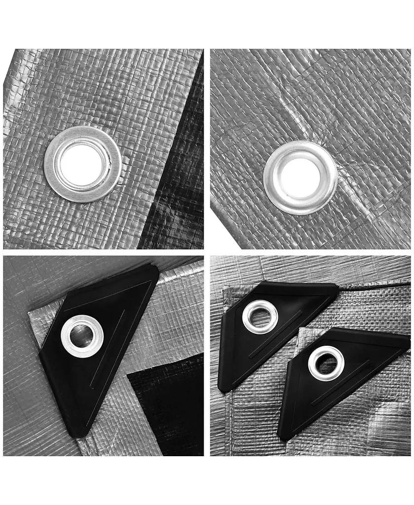 Yescom 10x12ft Heavy Duty Reinforced Poly Tarp 10-mil All Purpose Canopy Tent Cover Waterproof Tarpaulin 6