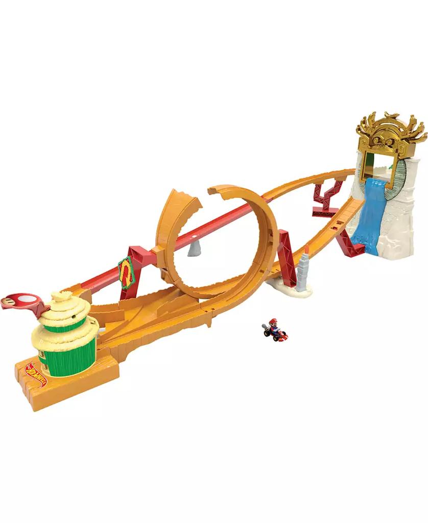 Hot Wheels The Super Mario Bros Movie Jungle Kingdom Raceway Playset with Mario Die-Cast Toy Car