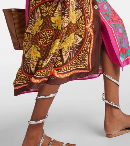 Farm Rio Mixed Scarves midi dress 5