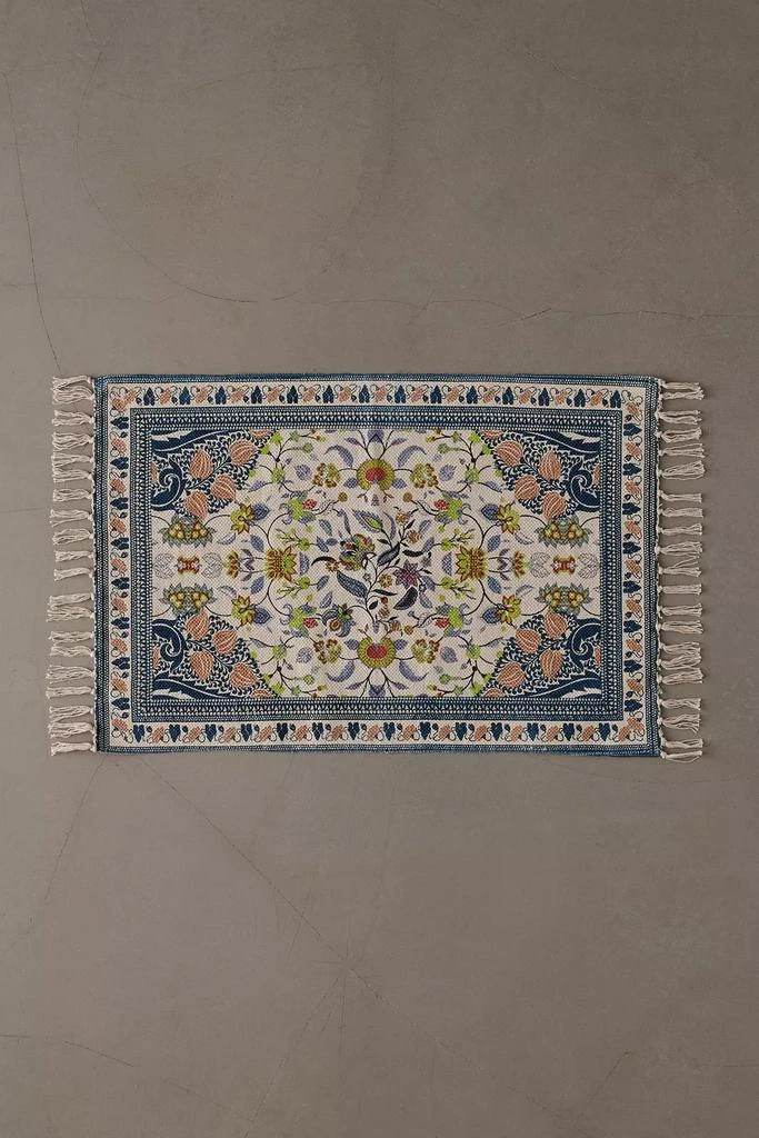 Urban Outfitters Art Deco Tulip Floral Printed Rug 4