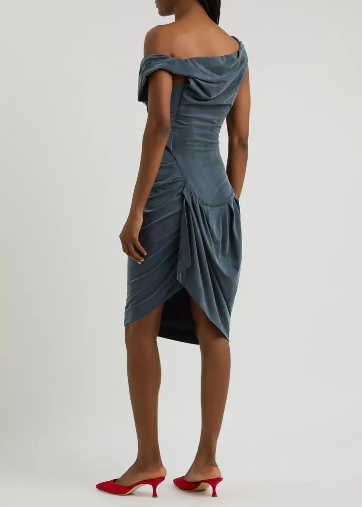 Vivienne Westwood Ginnie gathered washed jersey dress 3