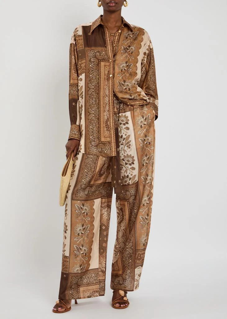 Zimmermann Lucky Menstyle printed silk shirt 3