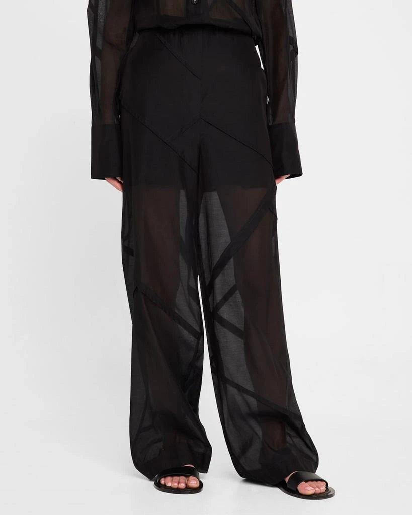CO Parachute Pleated Wide-Leg Drawstring Pants 4
