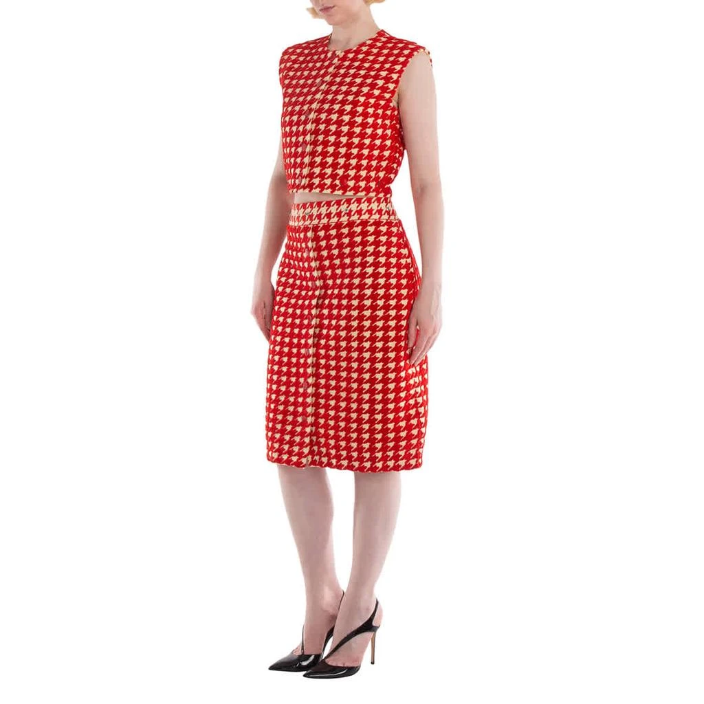 Burberry Sleeveless Houndstooth Pattern Dress 2