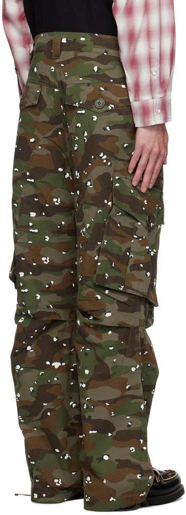 AFTER PRAY Khaki Military Camo Cargo Pants 3