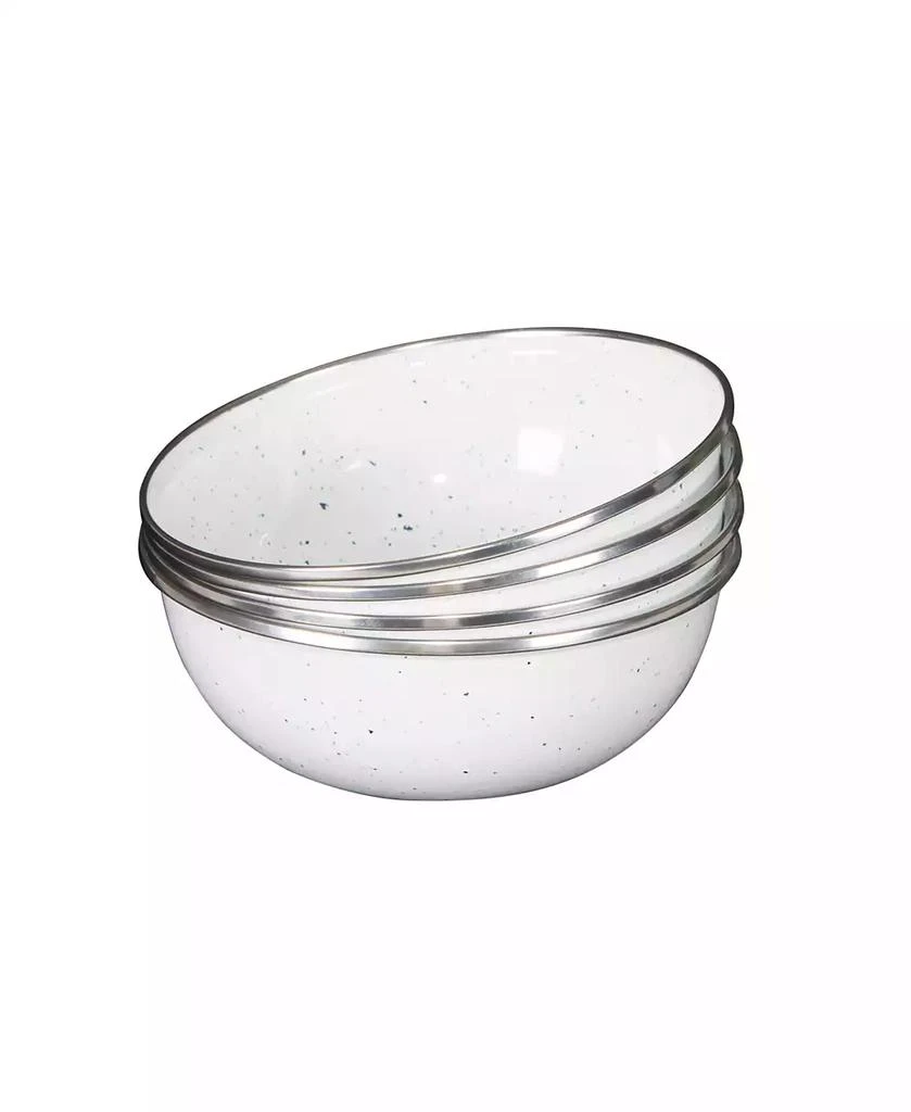 Stansport Deluxe 24-Piece Enamel Tableware Set - White 2