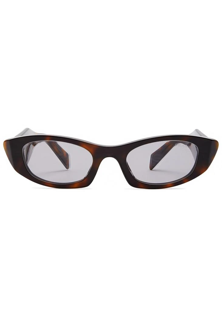 Prada Narrow oval-frame sunglasses 2