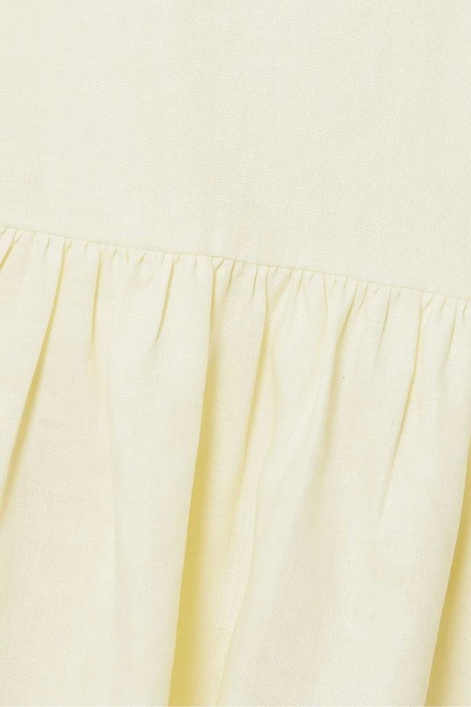 Peony Open-back tiered linen midi dress 4