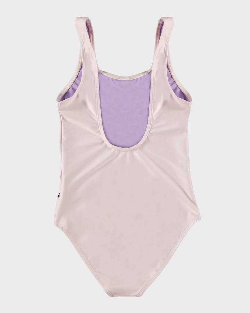 MOLO Girl's Nika Printed Low Back Swimsuit, Size 8-14