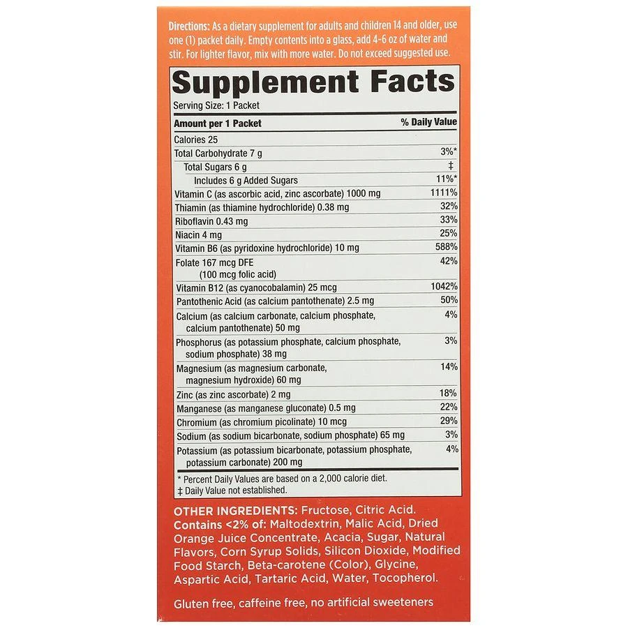 Walgreens Vitamin C Effervescent Powder Blend Orange 7