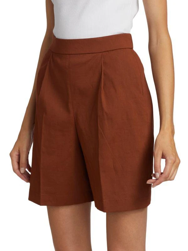 Theory Pleated Wide Leg Shorts 3