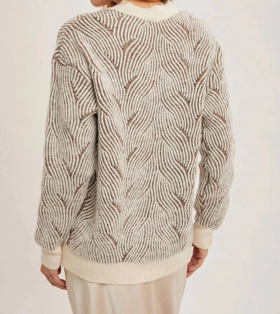 Bluivy Bluivy - Geo Crew Neck Knit Sweater 3