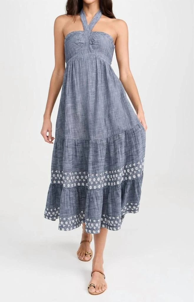 Cleobella Raphaela Midi Dress In Chambray 5