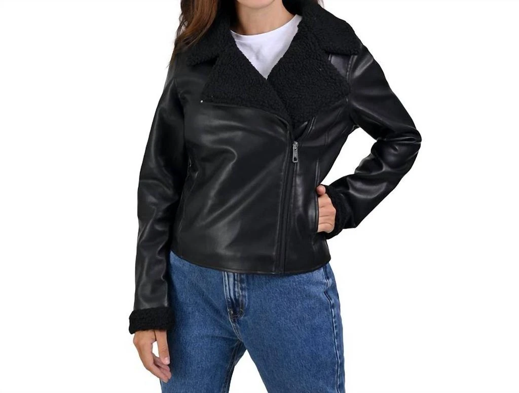 LEE Synthetic Leather Biker Jacket