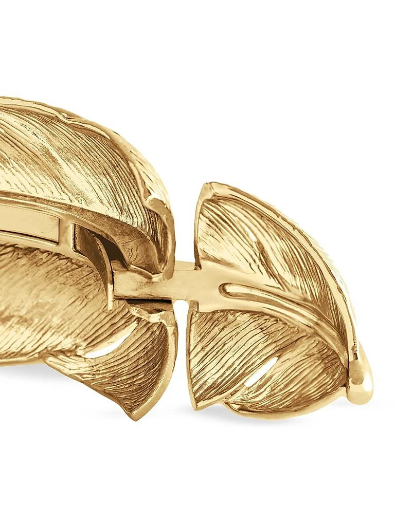 Anabel Aram Feather 18K-Gold-Plated
Crystal Wide Hinged Cuff 4