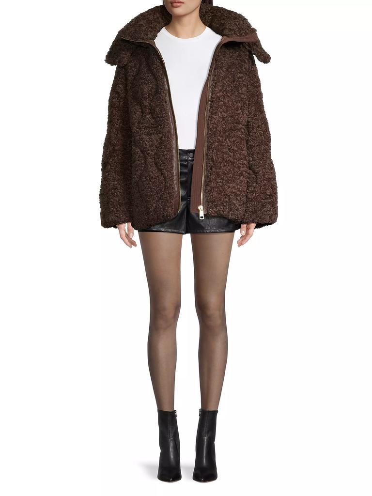 Nicole Benisti Tory Oversized Faux Fur Jacket